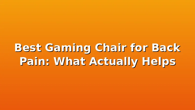 Best Gaming Chair for Back Pain: What Actually Helps - ThroneLoft review with measurements and honest opinion