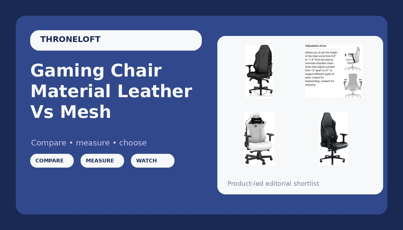 Gaming Chair Material Leather Vs Mesh - ThroneLoft review with measurements and honest opinion