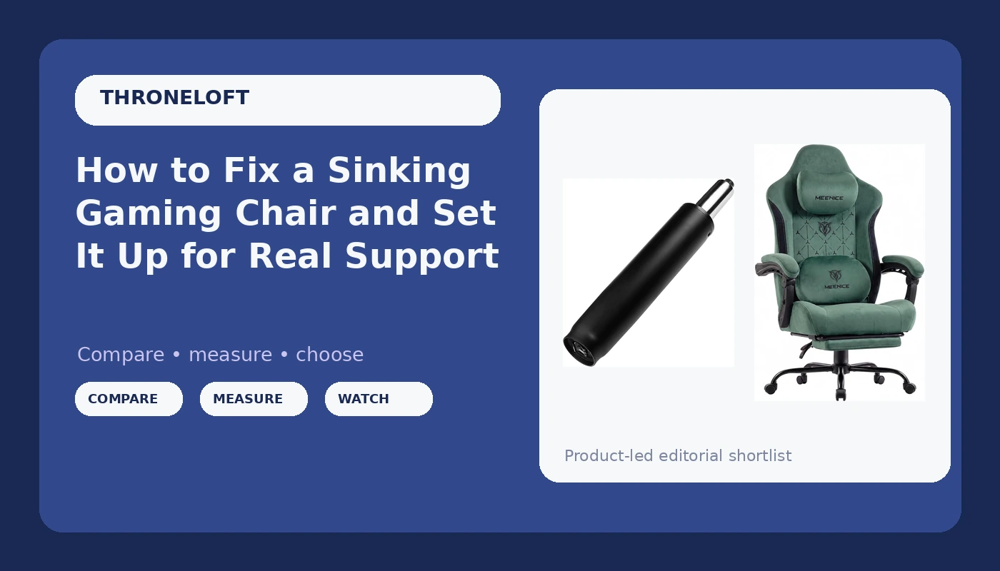 How to Fix a Sinking Gaming Chair and Set It Up for Real Support