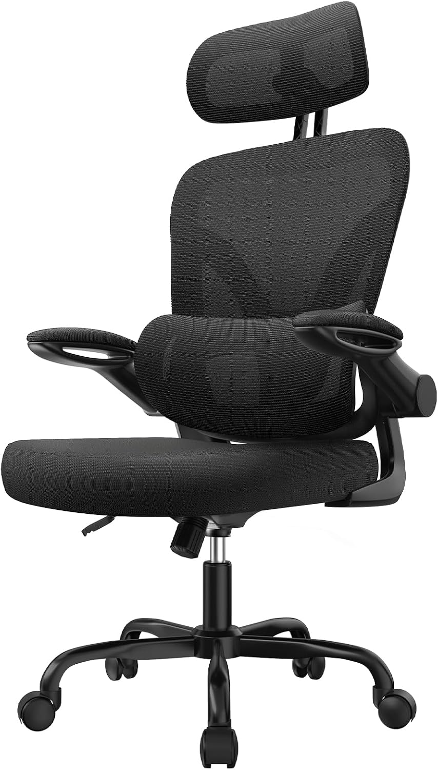 Bigzzia Ergonomic Office Chair with Lumbar Support - High Back Desk Chair